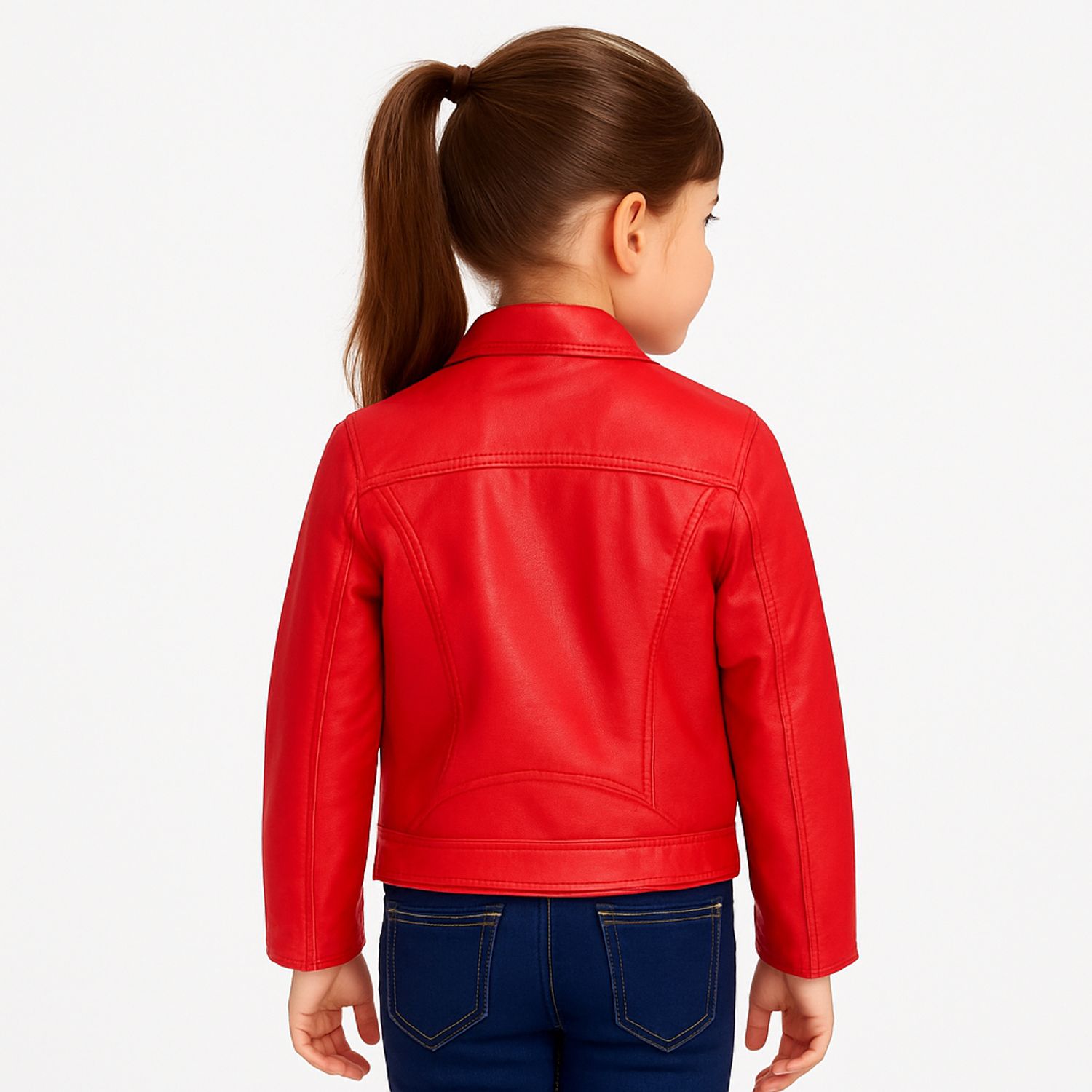 KIBOU Chaquetas Ecocuero Niña Estilo Motociclista