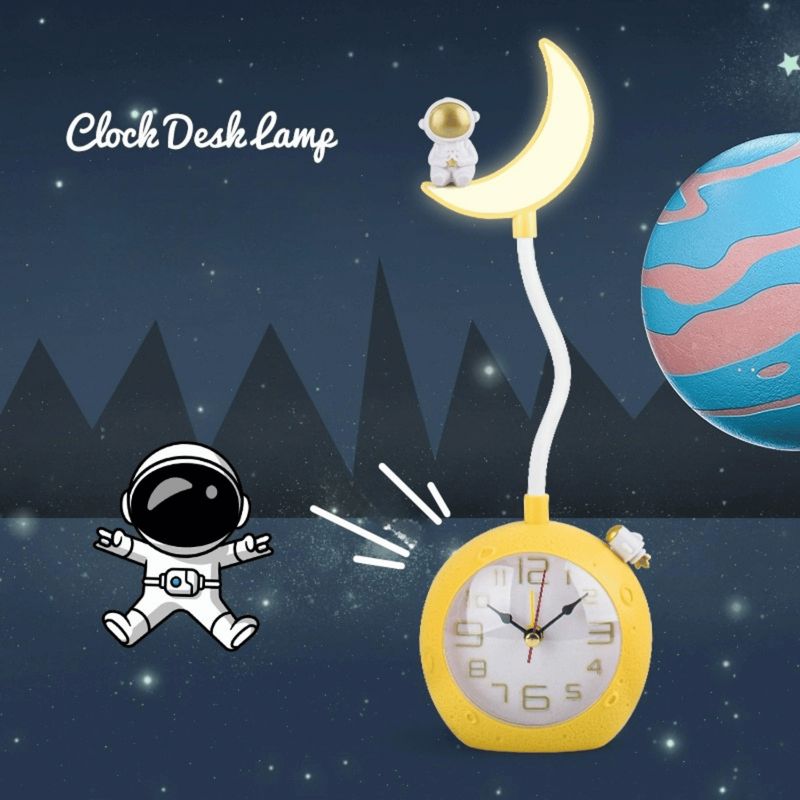 HOMESTAR - Lámpara Infantil Escritorio Luna Multicolor Amarillo