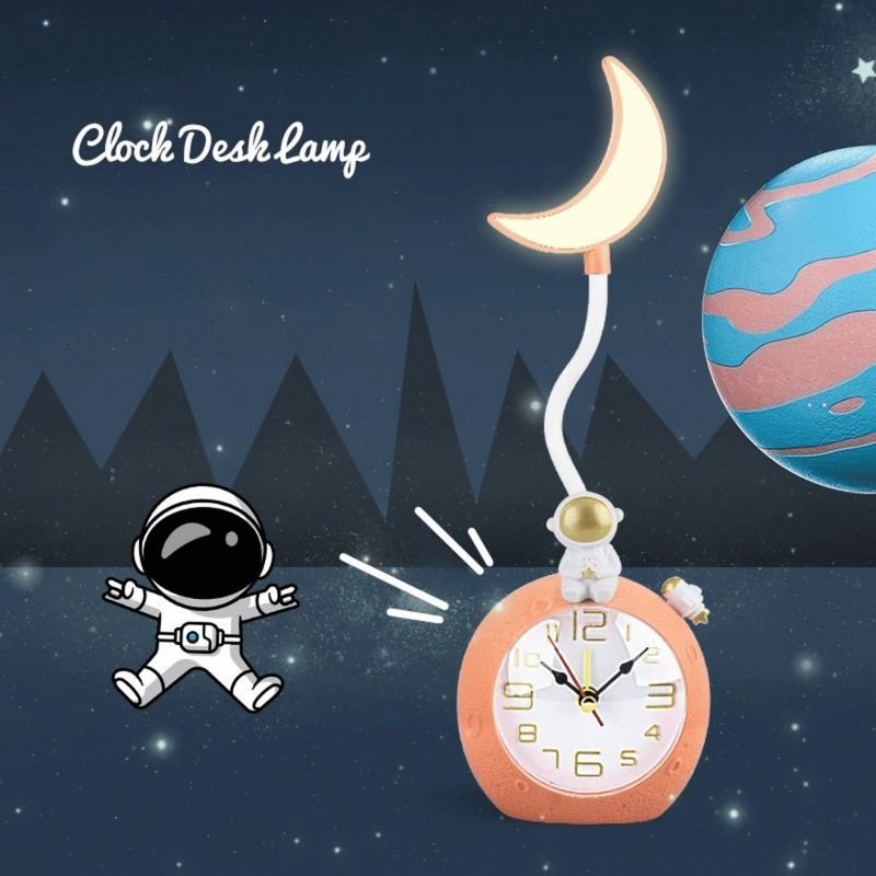 HOMESTAR - Lámpara Infantil Escritorio Luna Multicolor Naranja