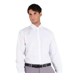 ARROW - Camisa Blanca Hombre Formal Spandex Tailored Fit Cuello Italiano