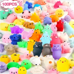 GENERICO - 100 Juguetes Esponjosos Mochi Envueltos Individualmente