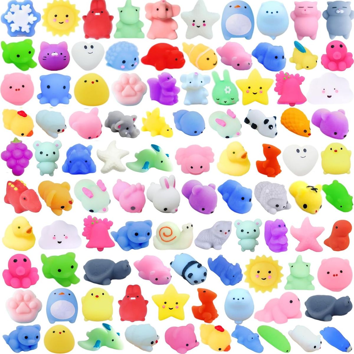 GENERICO - 100 Juguetes Mochi Squishy Para Juguetes De Caja Del Tesoro