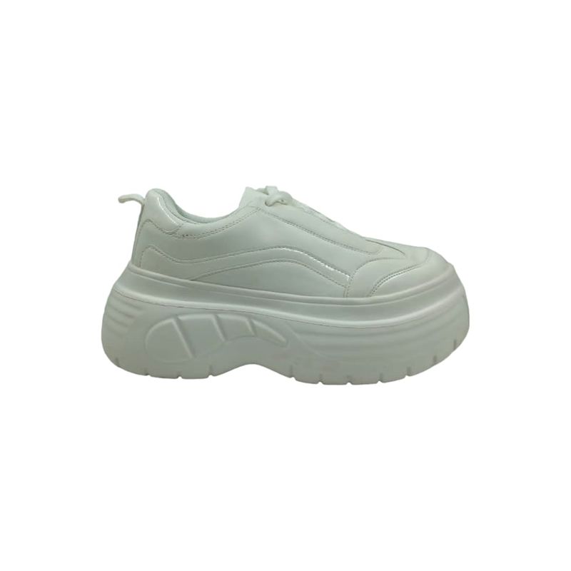 HERIEL - Zapatilla Blanca Plataforma Mujer