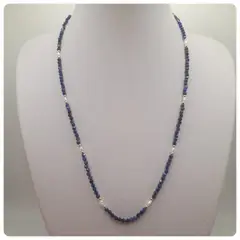CAT JOYAS - Collar Lapislazuli con perlas naturales de río y goldfilled 14K