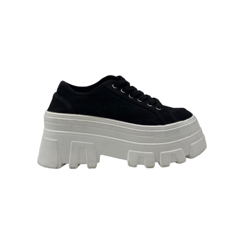 HERIEL - Zapatilla Negra Plataforma Mujer