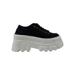 HERIEL - Zapatilla Negra Plataforma Mujer