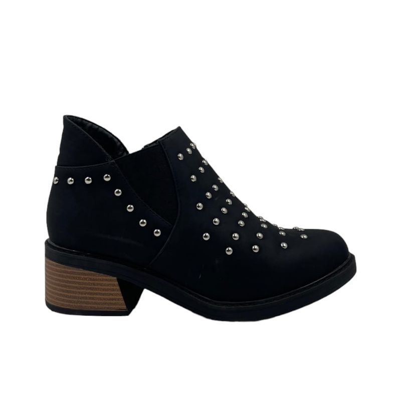 HERIEL - Zapato Negro Tachas Mujer