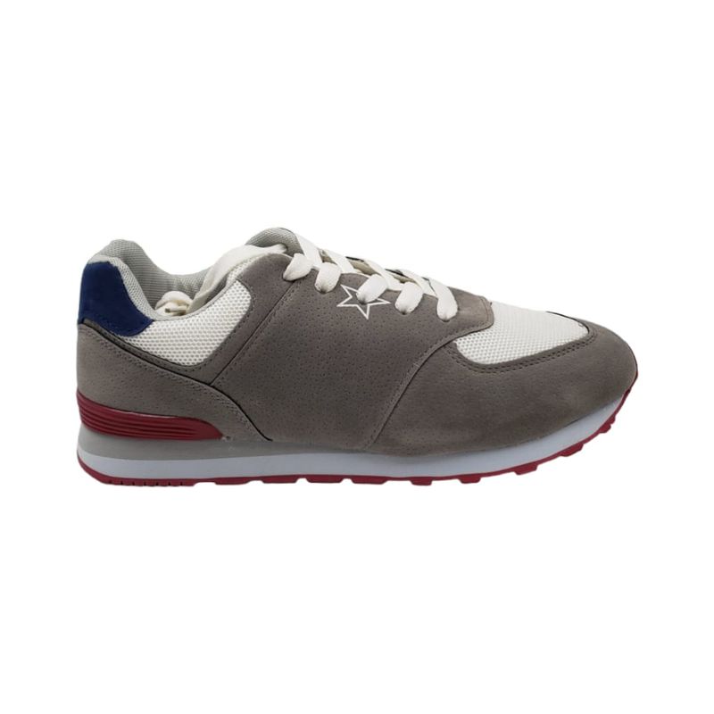 HERIEL - Zapatilla Gris Gamuza Hombre