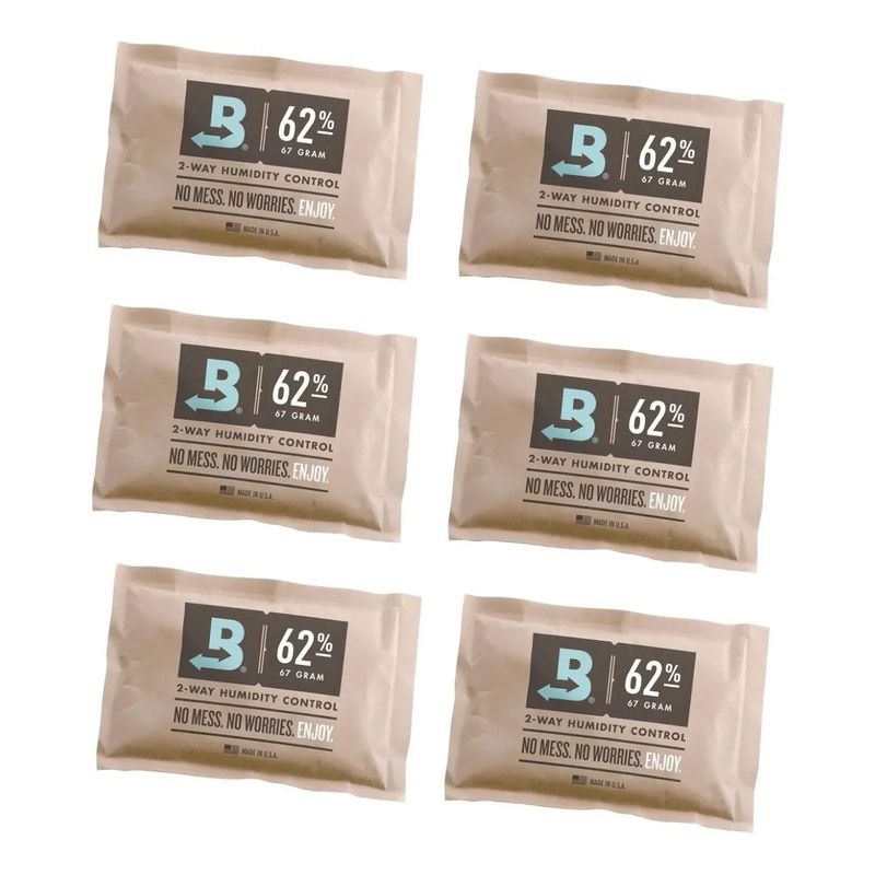 GENERICO - 6 Sobres Boveda Pack 62pct 67gr Control Humedad 2 vias