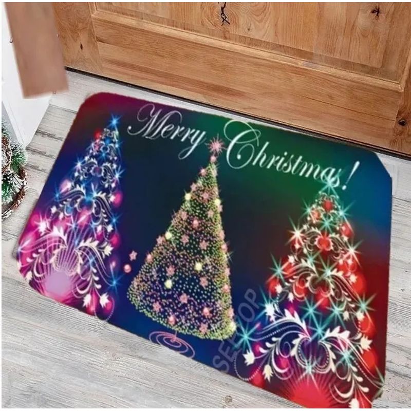 LISM - Alfombra Lisa De Navidad Terciopelo 40x60cm Baño Living
