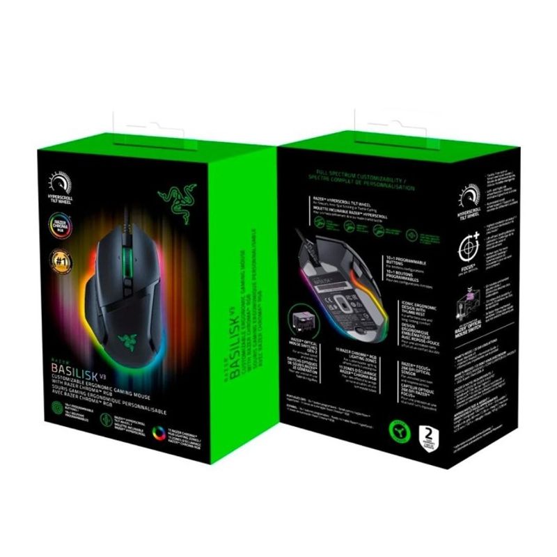 RAZER - Mouse De Juego Razer Basilisk V3 11 Botones 26k Dpi Area51gh