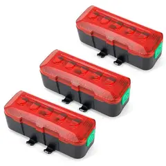 GENERICO - X3 Luz Led Trasera Para Bicicleta Pilas Emergencia Seguridad