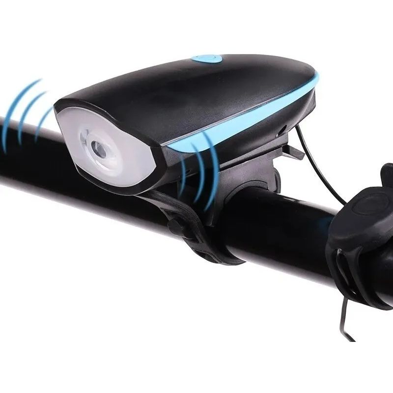 GENERICO - Luz Led Recargable Bicicleta Contra Agua Con Bocina Resiste