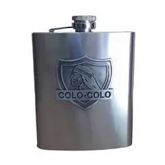 U DE CHILE - Botella Petaca Metálica 500ml Colo Colo