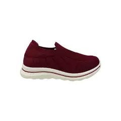 HERIEL - Zapatilla Burdeos Lona Plataforma