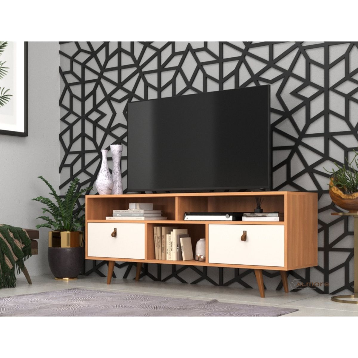 ALMORE - Rack Alemania 2 Caj Freijo/Off White