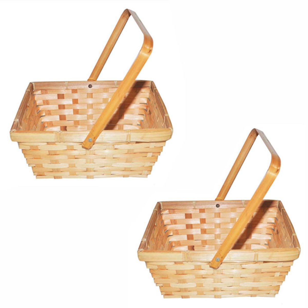 BRIC - Cestas de bambú rectangulares set de 2