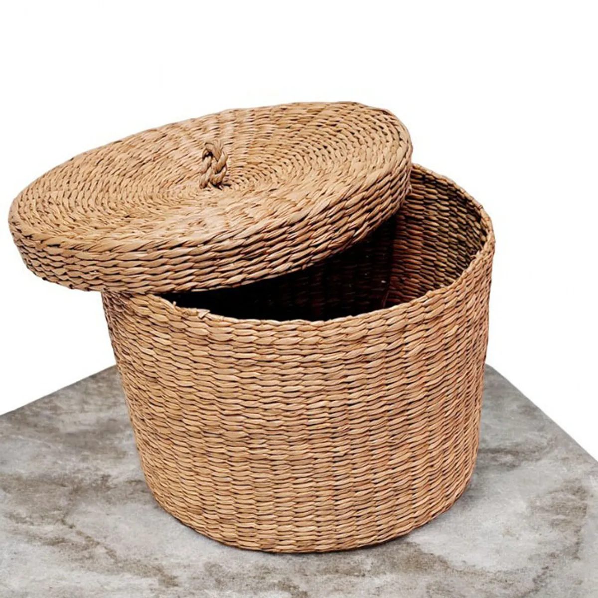 BRIC - Cesta de mimbre con tapa