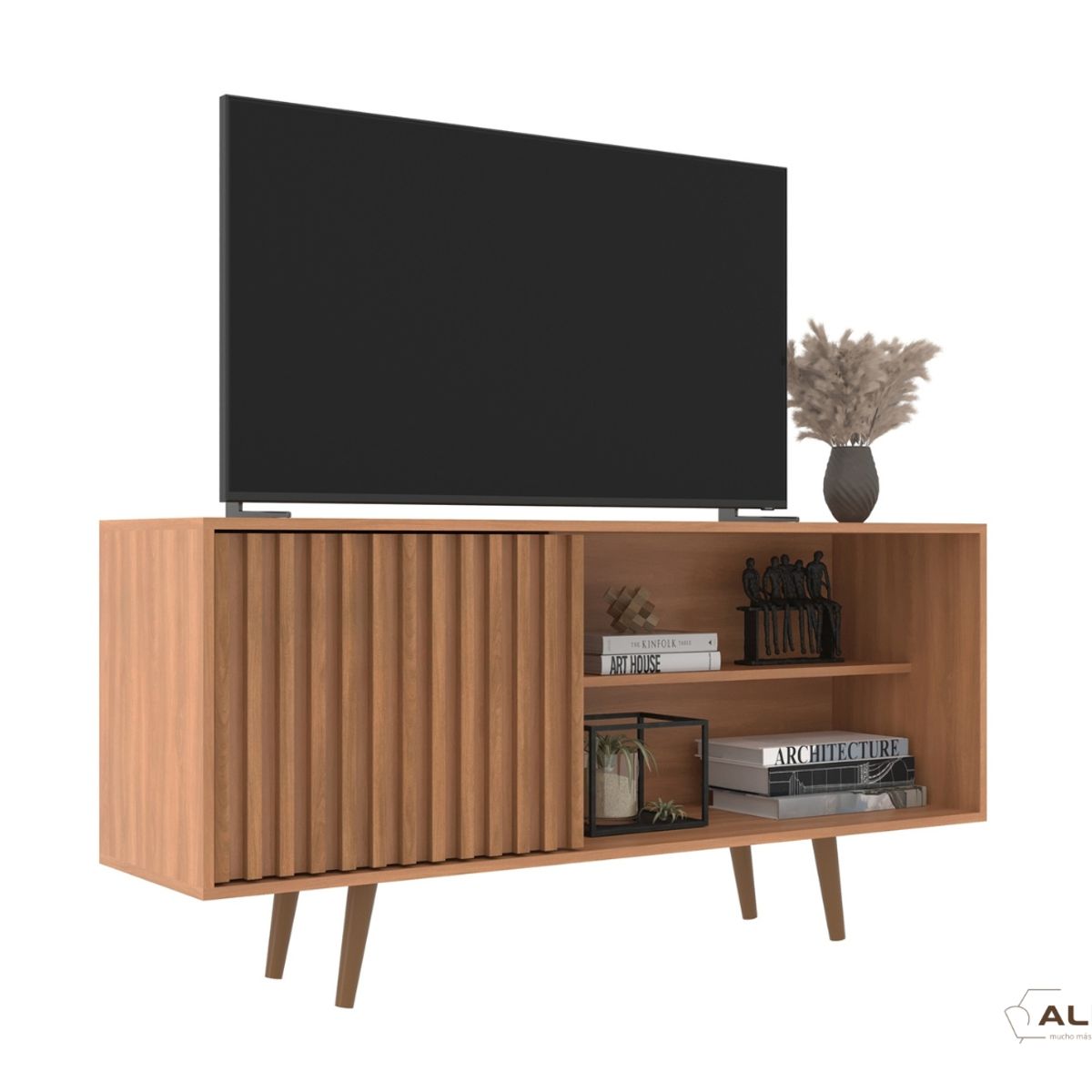 ALMORE - Rack Paris 55" 1 Pta de Corredera Freijo