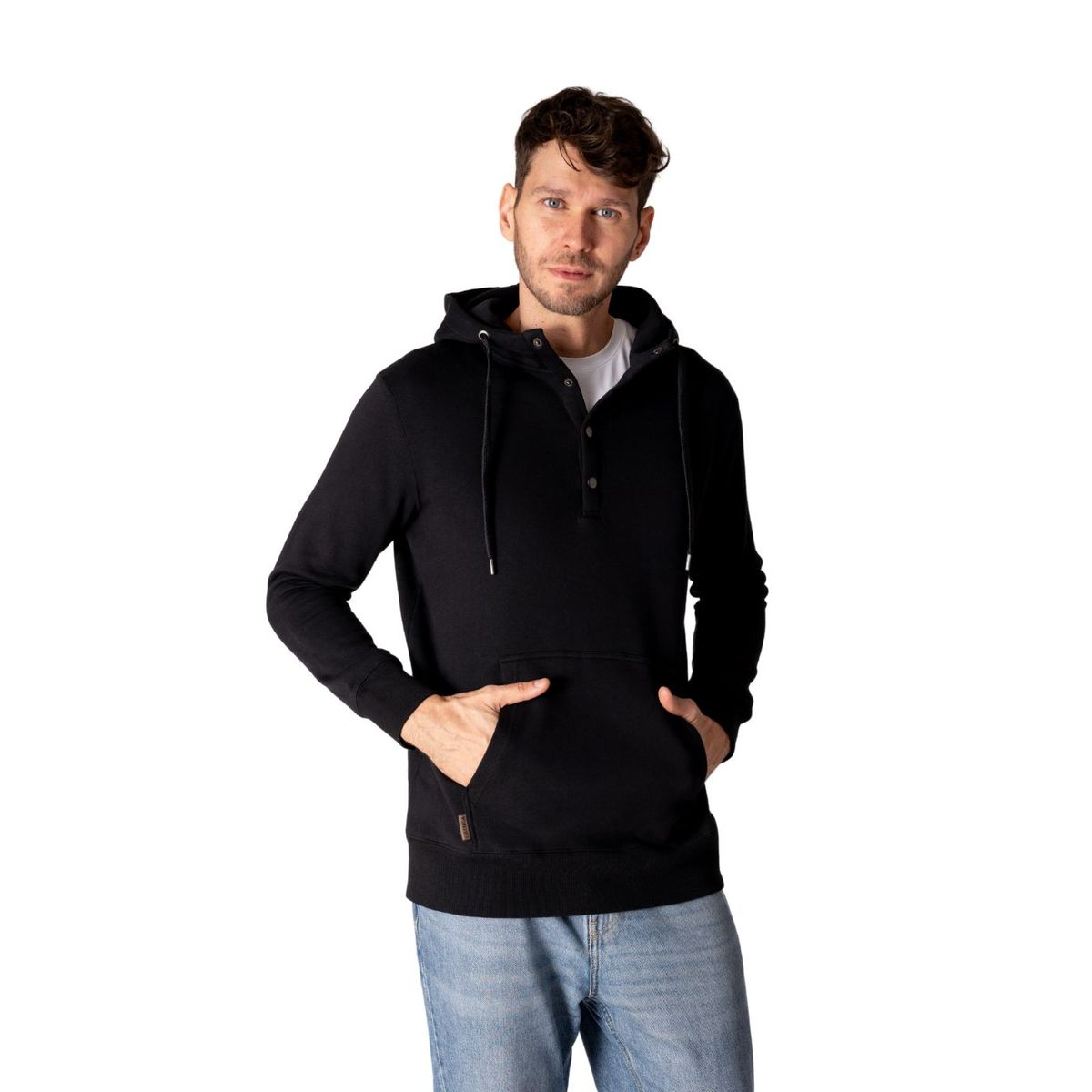 LENGA - Polerón Hombre Con Capucha Y Botones Algodón Orgánico Fitz Roy Lenga