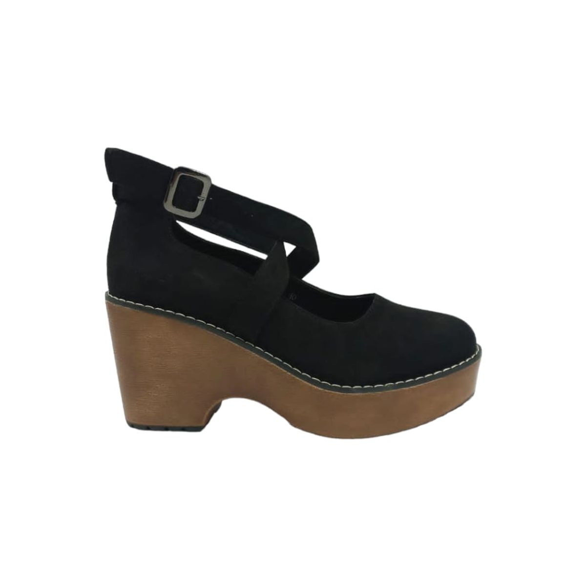 HERIEL - Zapato Negro Gamuza Plataforma