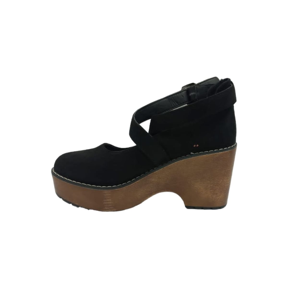 HERIEL - Zapato Negro Gamuza Plataforma