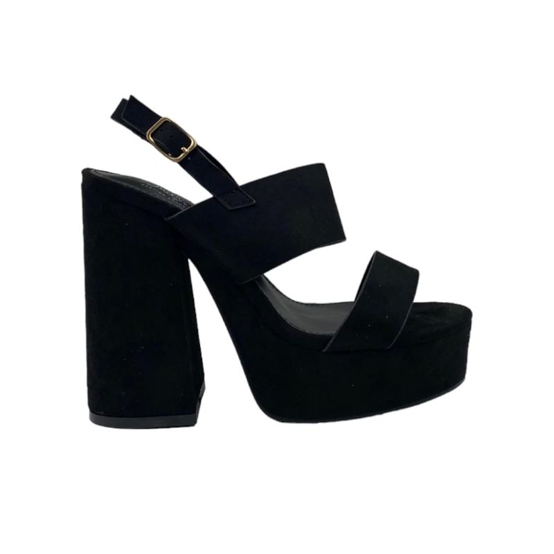 HERIEL - Sandalia Negra Plataforma Mujer