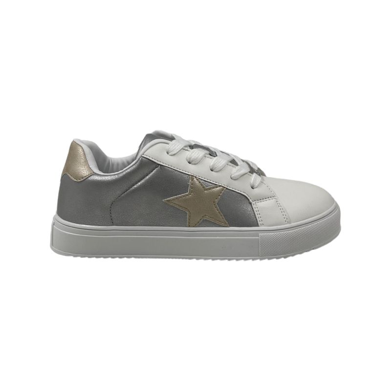 HERIEL - Zapatilla Plateada Plataforma Mujer