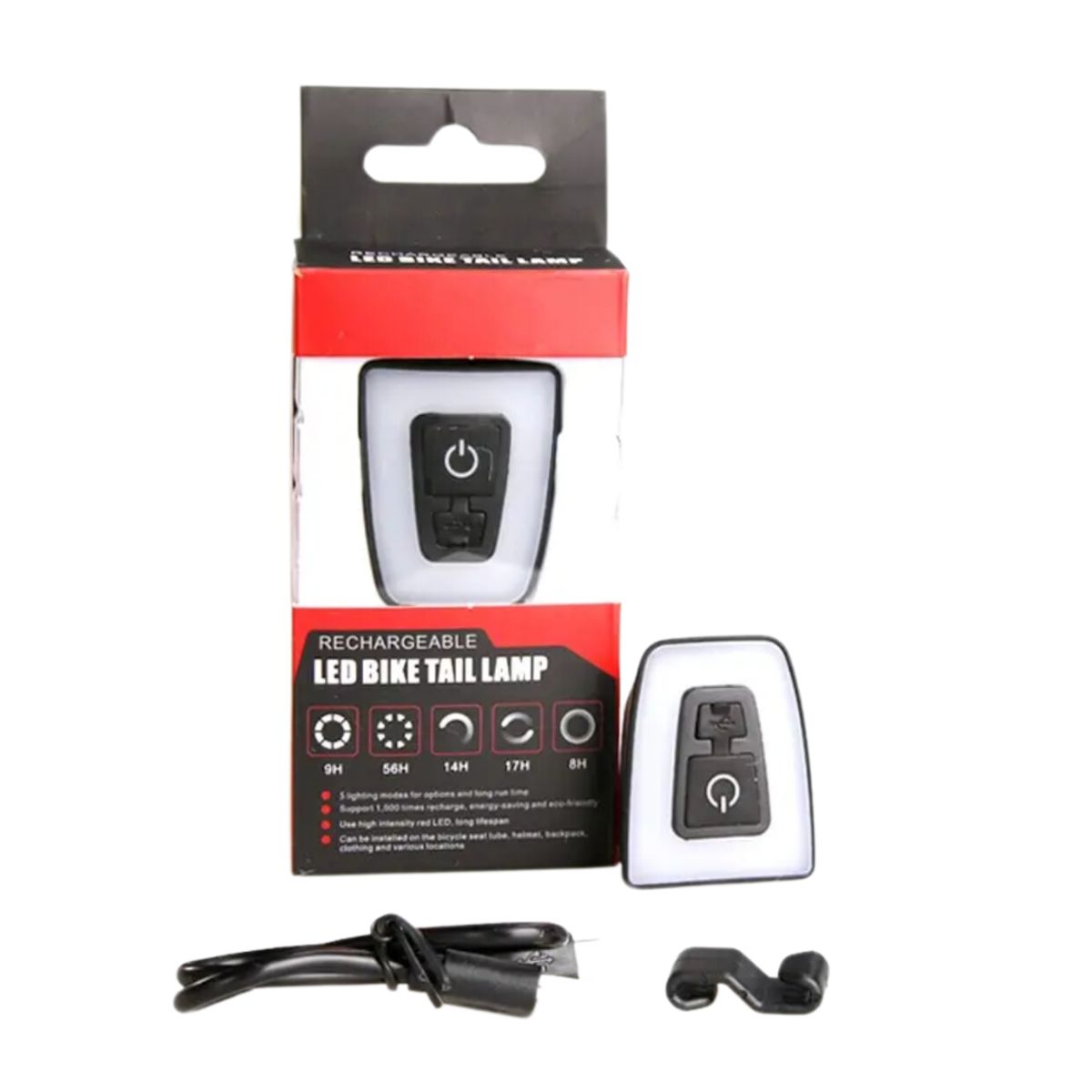 GENERICO - Luz Trasera Bicicleta Luz Casco Luz Advertencia Mochila