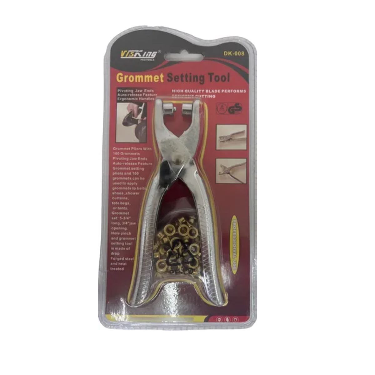 GENERICO - Perforador Con Remache Ojales Tipo Alicate Visking Dk-008