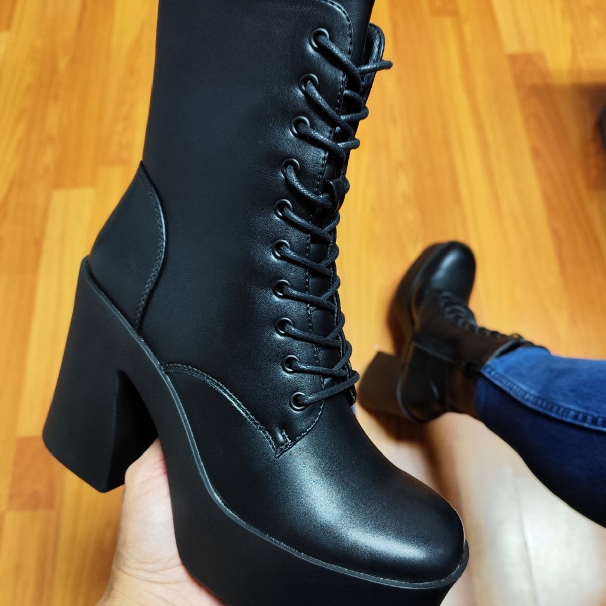 SNOOPY - Botin Mujer Taco Alto con Plataforma M375