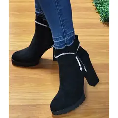 SNOOPY - Botin para Dama en Gamuza Taco Alto M460