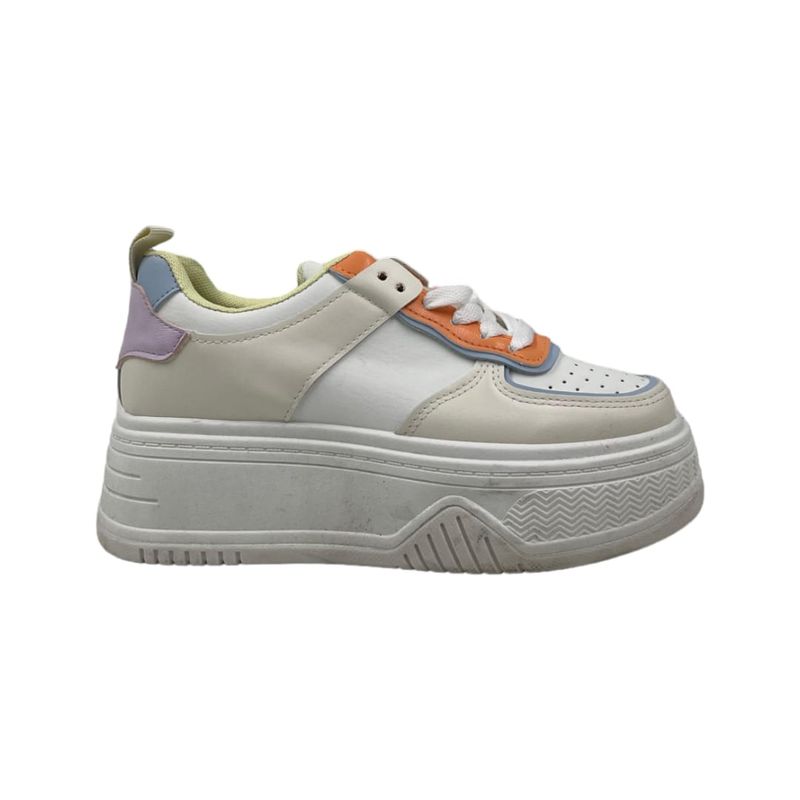 HERIEL - Zapatilla Blanca Plataforma