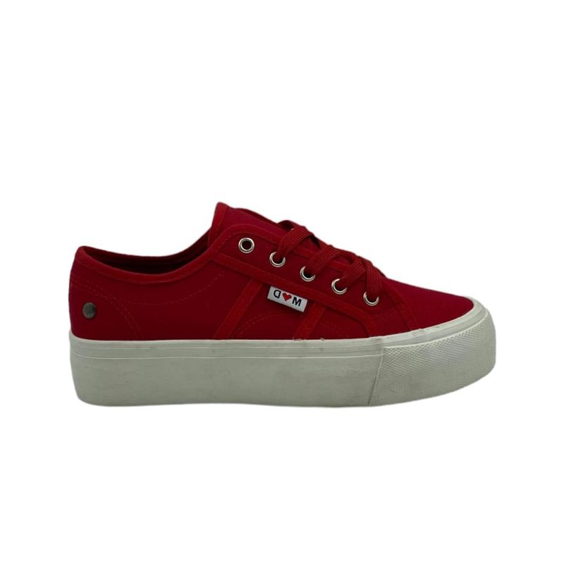 HERIEL - Zapatilla Roja Plataforma Mujer