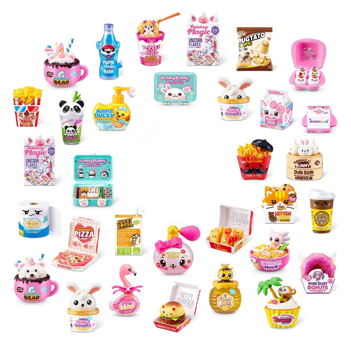 ZURU - BOLA MINI BRANDS CON 5 SORPRESAS SERIE KAWAII DE ZURU