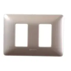 BTICINO - Placa 2 modulos Matix Titanio Claro SAM503M2TCF