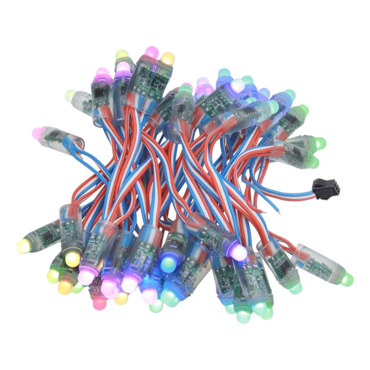 GENERICO - Led Pixel Digital WS2811 RGB 12V 15W IP65 50 Puntos 375cm