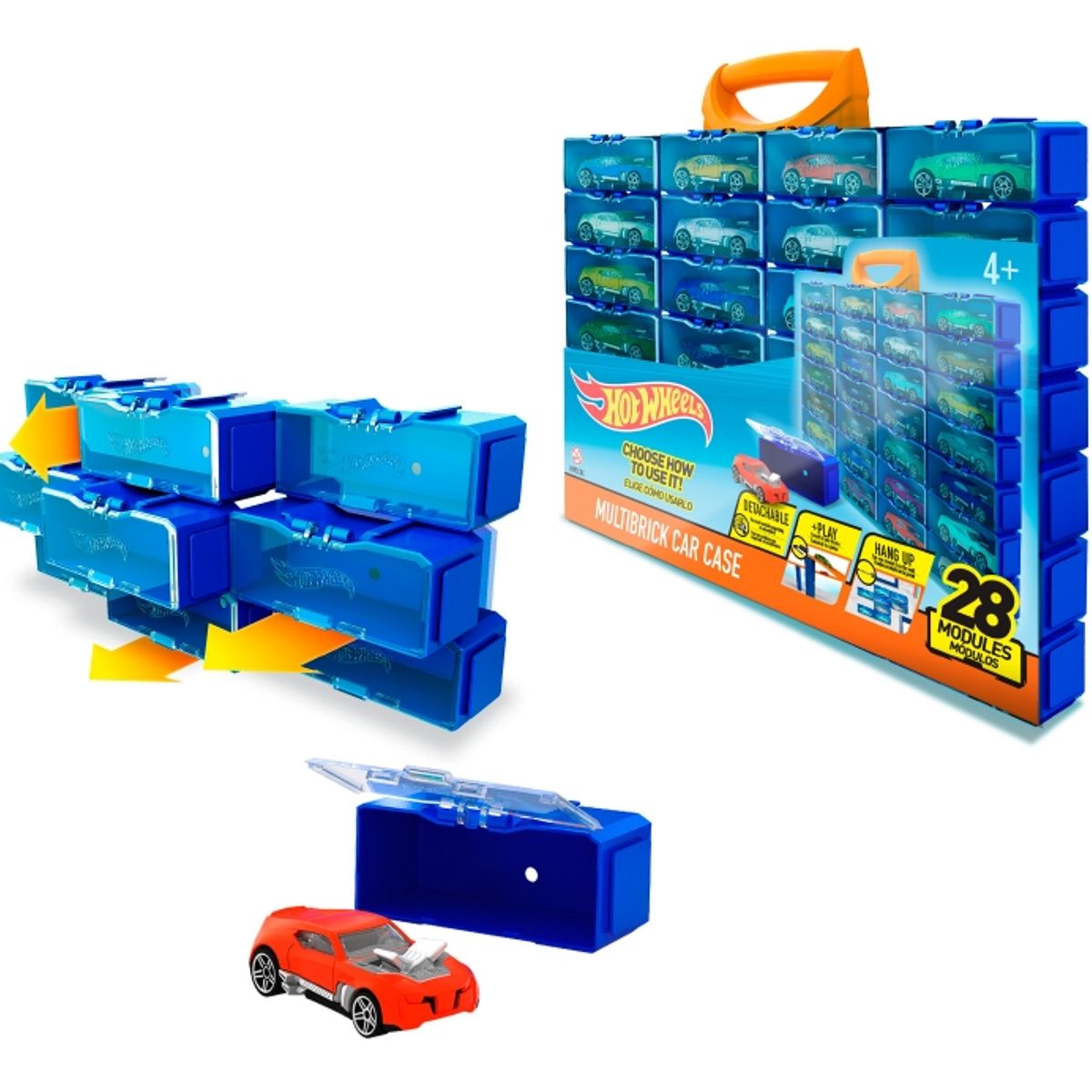 HOT WHEELS - Porta autos Hot Wheels maletín para 28 vehículos