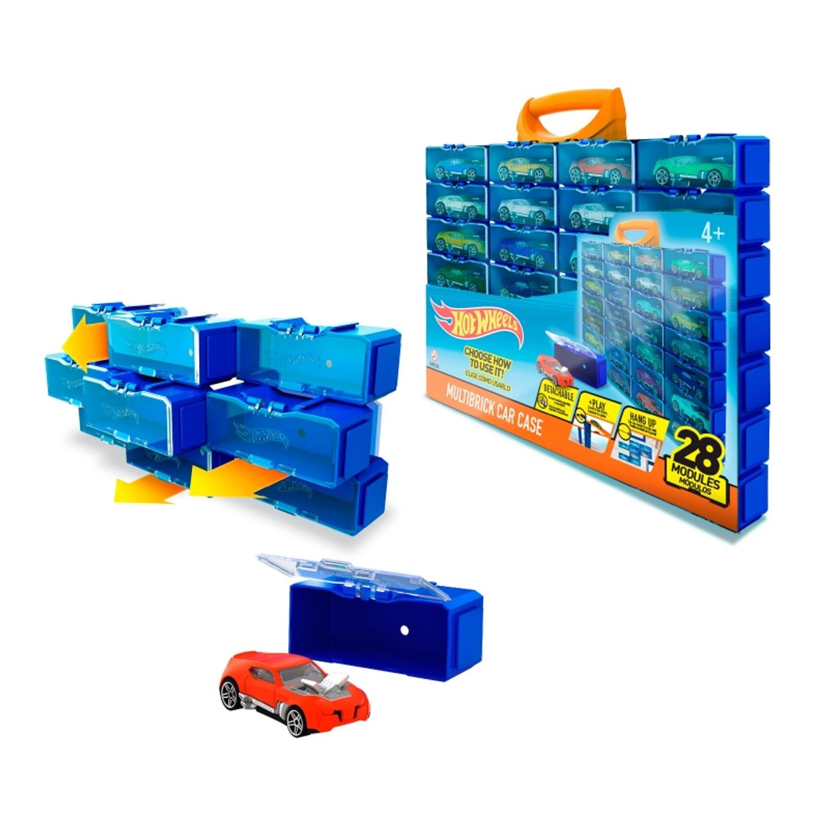 HOT WHEELS - Porta autos Hot Wheels maletín para 28 vehículos