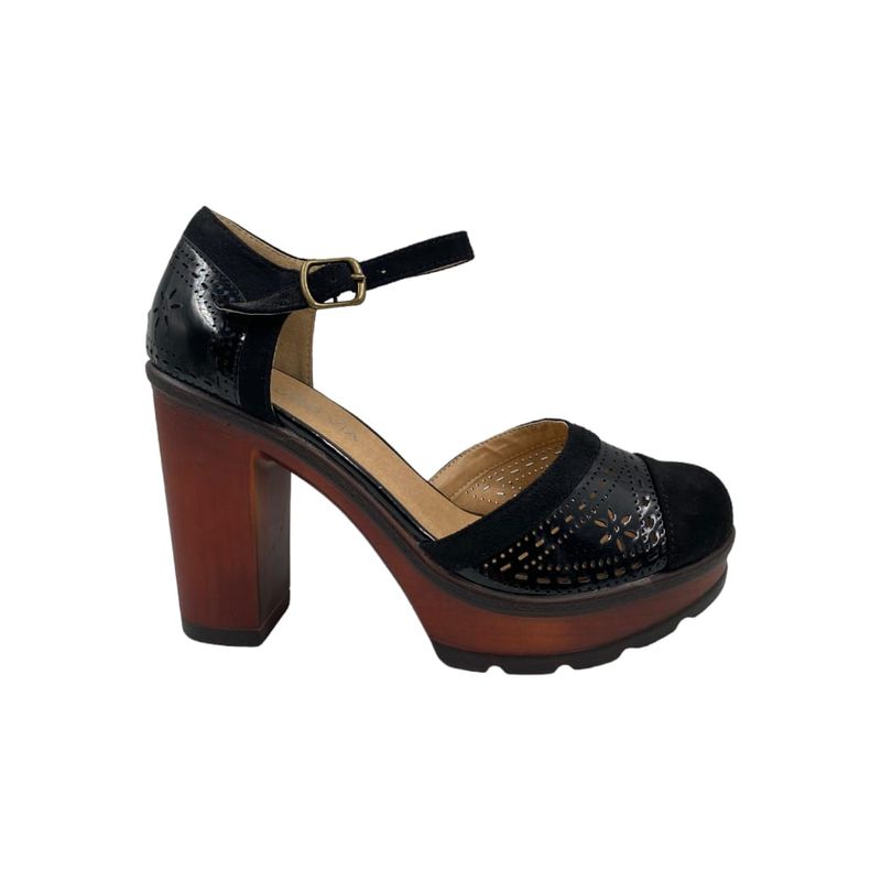 HERIEL - Zapato Negro Taco Mujer