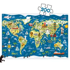 EDUCA - PUZZLE 200 PIEZAS MAPA DEL MUNDO