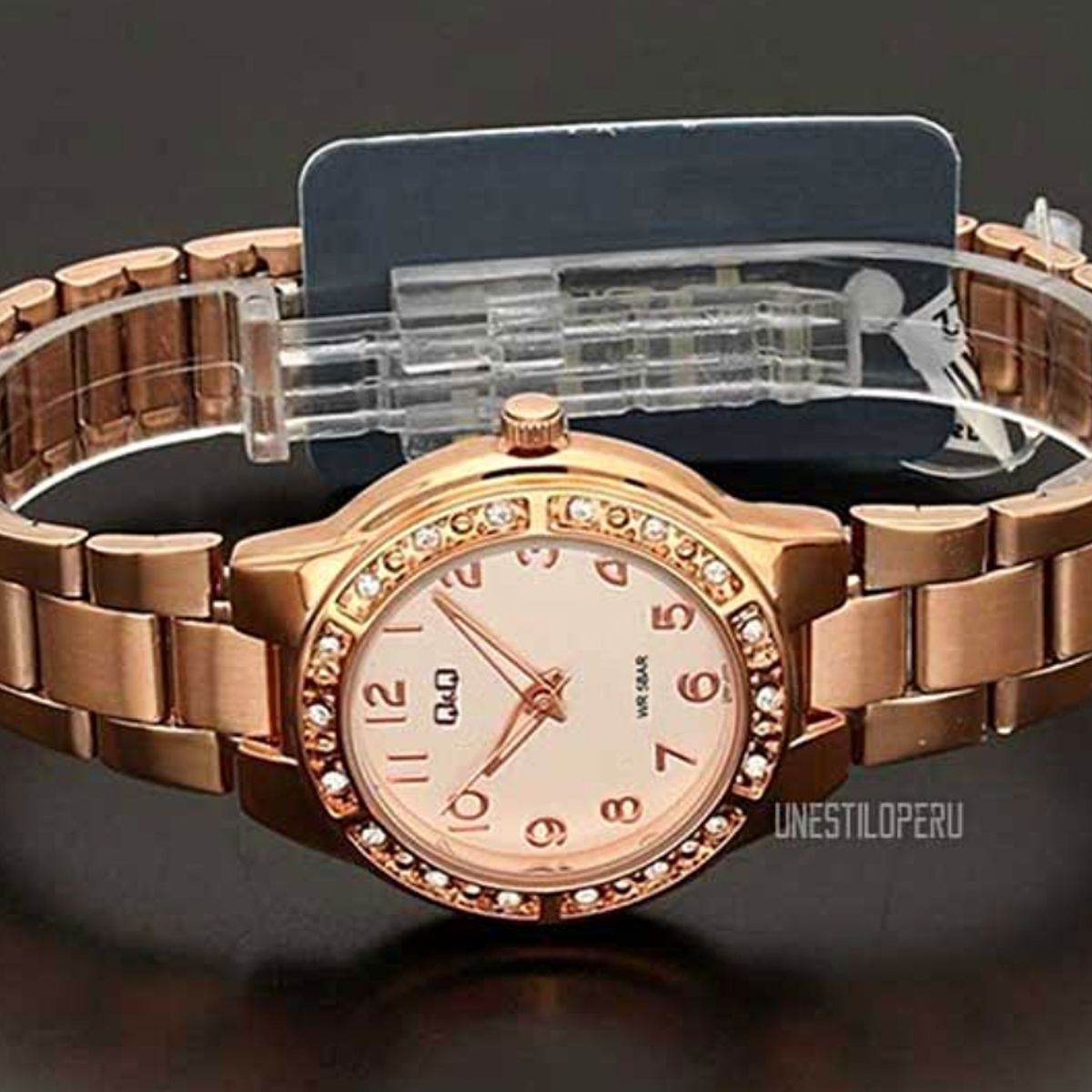 QYQ - RELOJ QYQ Q691J024Y MUJER METAL ANALOGO  ORO ROSA