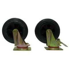 QRUBBER - Pack de 4 ruedas para contenedores de basura 660lts