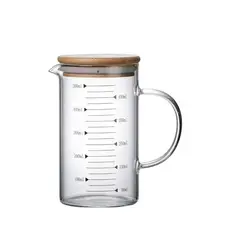 GENERICO - Jarra Medidora De Vidrio Tapa Medidora 500ml