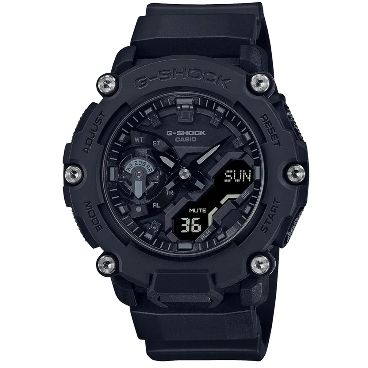 CASIO - RELOJ CASIO GSHOCK GA2200BB-1AD HOMBRE ANTIGOLPE WR200M