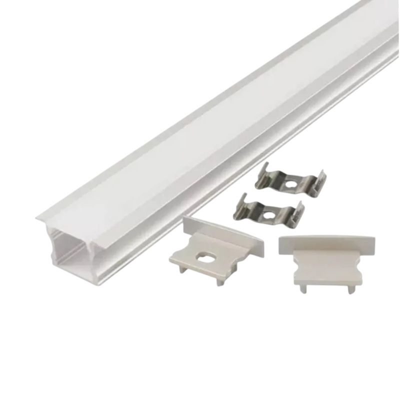 GENERICO - 9 Perfiles De 1 Metro Alto Embutido Para Cinta Led (1201)