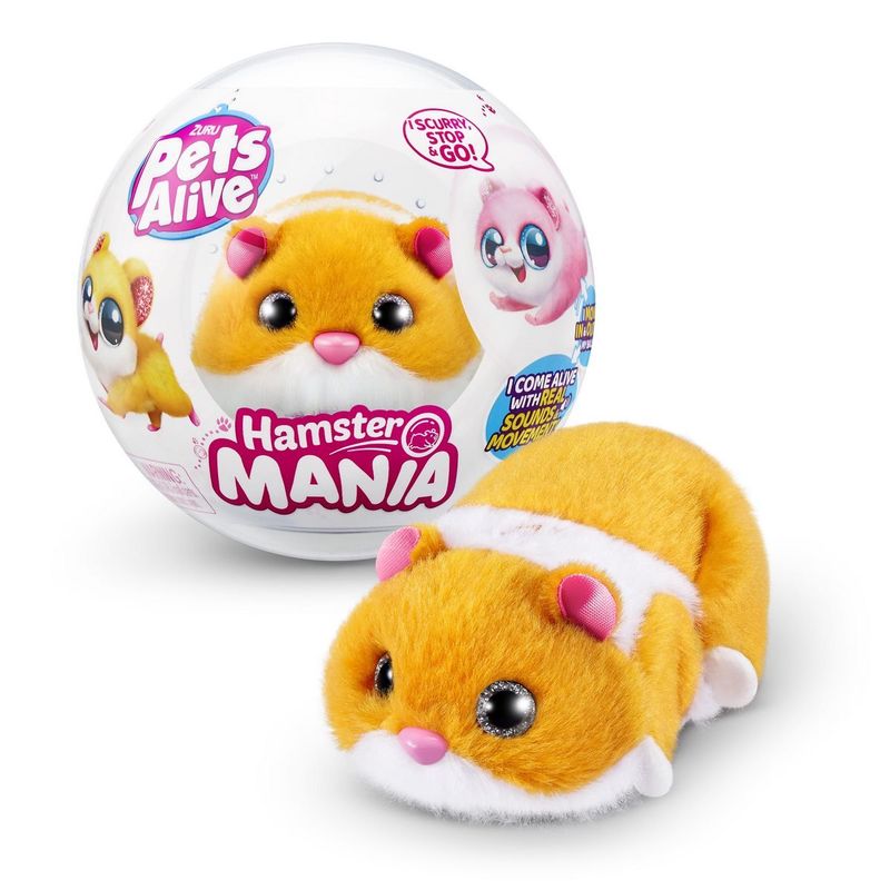 ZURU - HAMSTER CAMINADOR EN BOLA PETS ALIVE ZURU - CAFÉ