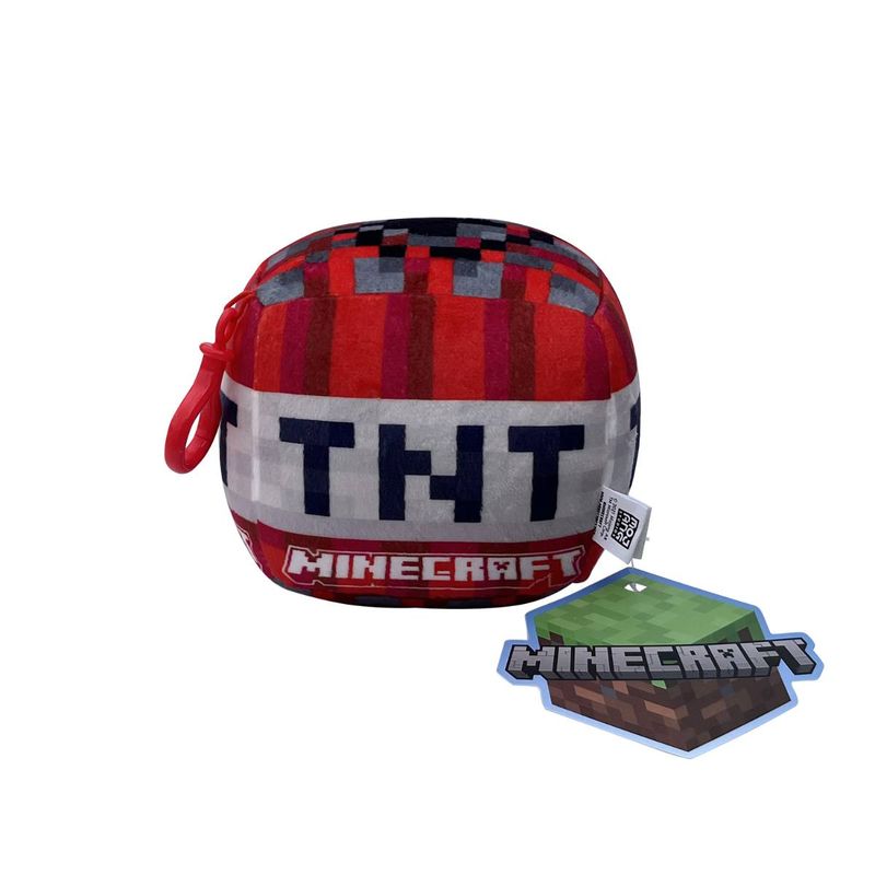 MINECRAFT - PELUCHE MINECRAFT CUBO 12CM CON CLIP - DINAMITA