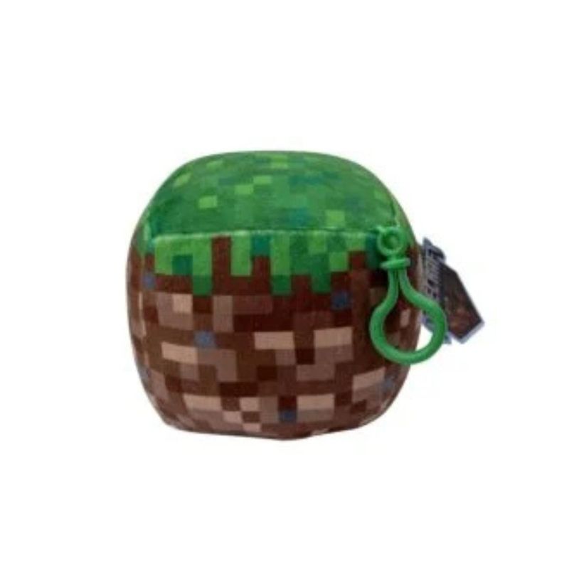 MINECRAFT - PELUCHE MINECRAFT CUBO 12CM CON CLIP - CESPED