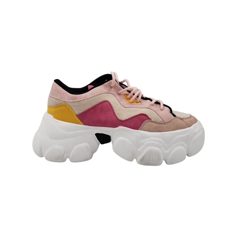 HERIEL - Zapatilla Rosa Plataforma Mujer